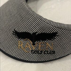 Black and Gold Houndstooth Women’s Golf Visor Raven Golf Club